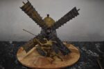 Originální starožitná dílo z litého bronzu - rytíř Don Quijote de la Mancha
