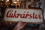 Starožitná prvorepubliková cedule CUKRÁŘSTVÍ