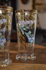 Starožitná secesní nápojová sada se zlacením