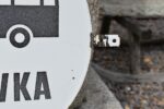 Kulatá smaltovaná cedule ZASTÁVKA