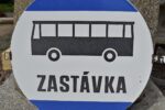 Kulatá smaltovaná cedule ZASTÁVKA