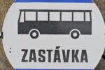 Kulatá smaltovaná cedule ZASTÁVKA
