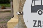 Kulatá smaltovaná cedule ZASTÁVKA