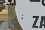 Kulatá smaltovaná cedule ZASTÁVKA