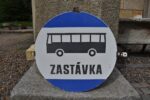 Kulatá smaltovaná cedule ZASTÁVKA