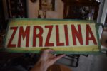 Starožitná prvorepubliková cedule ZMRZLINA