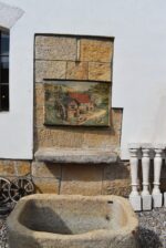 Starožitný tištěný plakát – vodní pila a mlýn