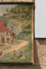 Starožitný tištěný plakát – vodní pila a mlýn