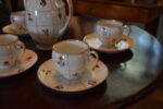 Starožitný ručně malovaný čajový porcelánový servis Pirkenhammer