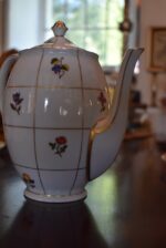 Starožitný ručně malovaný čajový porcelánový servis Pirkenhammer