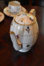 Starožitný ručně malovaný čajový porcelánový servis Pirkenhammer