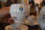 Starožitný ručně malovaný čajový porcelánový servis Pirkenhammer