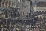 Tištěný plakát – Poprava českých pánů na Staroměstském nám. r.1621