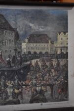 Tištěný plakát – Poprava českých pánů na Staroměstském nám. r.1621