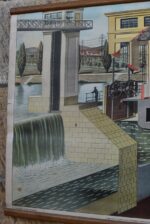 Historický školní plakát - hydroelektrárna