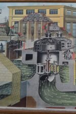 Historický školní plakát - hydroelektrárna