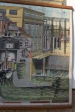 Historický školní plakát - hydroelektrárna