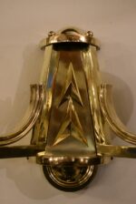 Starožitné rondokubistické nástěnné světlo