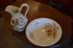 Starožitná porcelánová umývací sada džbán a umyvadlo