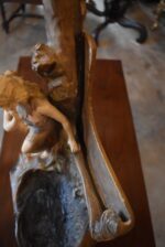 Starožitné figurální zrcadlo Austria JM