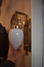 Velmi kvalitní navrhovaná starožitná mosazná nástěnná světla ART-DECO