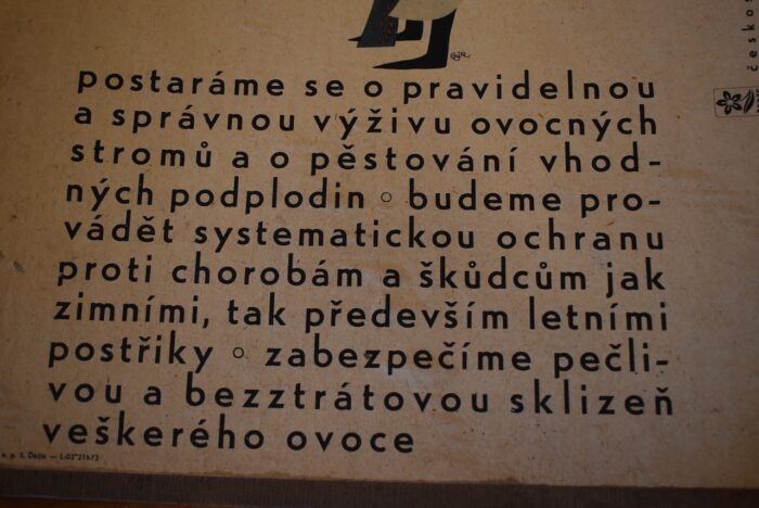 Zajímavá retro kolekce 3 ks větších naučných cedulí z kolorovaného a tištěného kartonu