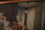 Velký starožitný obraz z bohatého měšťanského prostředí HUGO BOETTINGER