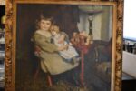 Velký starožitný obraz z bohatého měšťanského prostředí HUGO BOETTINGER