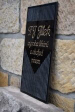 Starožitná reklamní cedule F.J. Jílek výroba likérů a obchod s vínem