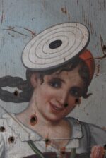 Vzácný veliký starožitný střelecký terč