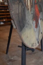 Vzácný veliký starožitný střelecký terč