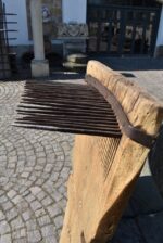 Unikátní starožitný dvouhlavý drhlen s vypálenou datací 1824