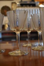 Kompletní šestidílná vzácně ucelená sada s 5 druhy luxusních starožitných skleniček