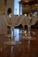 Kompletní šestidílná vzácně ucelená sada s 5 druhy luxusních starožitných skleniček