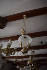 Větší atypicky ztvárněná starožitná stahovačka se třemi rameny