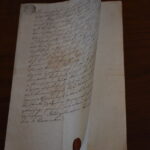 Historický křestní zápis z Tršic z roku 1759