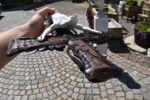 Starožitná nástěnná dekorace Kristus z bílého biskvitu