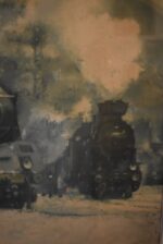 Větší starožitný prvorepublikový obraz tisk Viléma Kreibicha