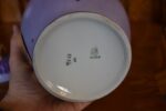 Porcelánová art-decová váza Fraureuth s víčkem a zlatým medailonem s malovaným dudkem