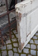 Starožitné dvoukřídlé smrkové kazetové dveře 222×132 cm ze závěru 19. století