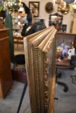 Starožitný tisk na plátně Karlštejn dle Huga Ullika 1872 v původním zlaceném rámu