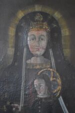 Starožitná votivní malba Madonna del Sangue di Re, olej na plátně, 1. pol. 19. století.