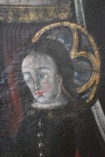 Starožitná votivní malba Madonna del Sangue di Re, olej na plátně, 1. pol. 19. století.
