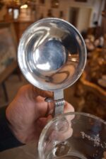 Starožitný dárkový půllitr Josef s cínovou montáží a ručně malovaným selským motivem