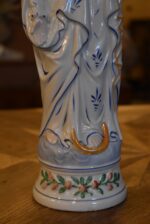 Ručně malovaná porcelánová Madona s Ježíškem na měsíčním srpku