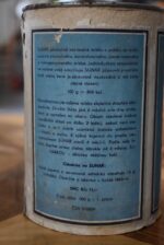 Kolekce 4 historických plechovek SUNAR sušené mléko v prášku Nový Bydžov z 50.–60. let.