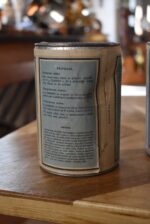 Kolekce 4 historických plechovek SUNAR sušené mléko v prášku Nový Bydžov z 50.–60. let.