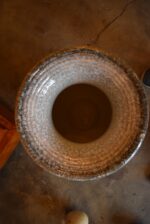 Velká prvorepubliková podlahová váza Ditmar Urbach s tyrkysovou krakelovanou glazurou