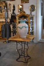 Velká prvorepubliková podlahová váza Ditmar Urbach s tyrkysovou krakelovanou glazurou