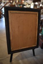 Velké starožitné nástěnné zrcadlo v hlubokém zlatém rámu blondel s akantovým dekorem